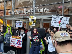 Protest at The New York Times After Killing of Palestinian Journalist
